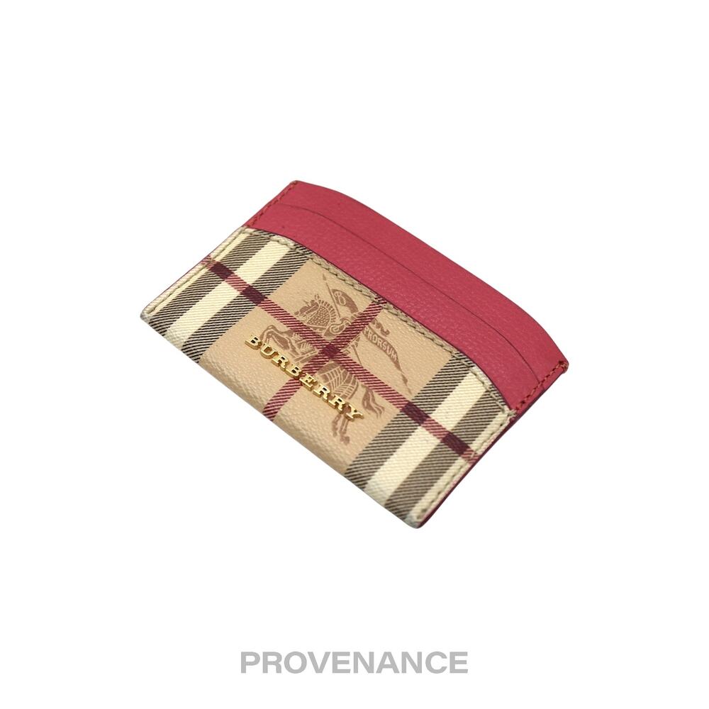 🔴 Burberry Card Holder Wallet - Haymarket Check Pink - Picture 3 of 7